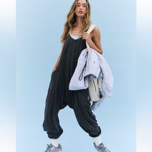 Free People Movement Hot Shot Onesie Black M